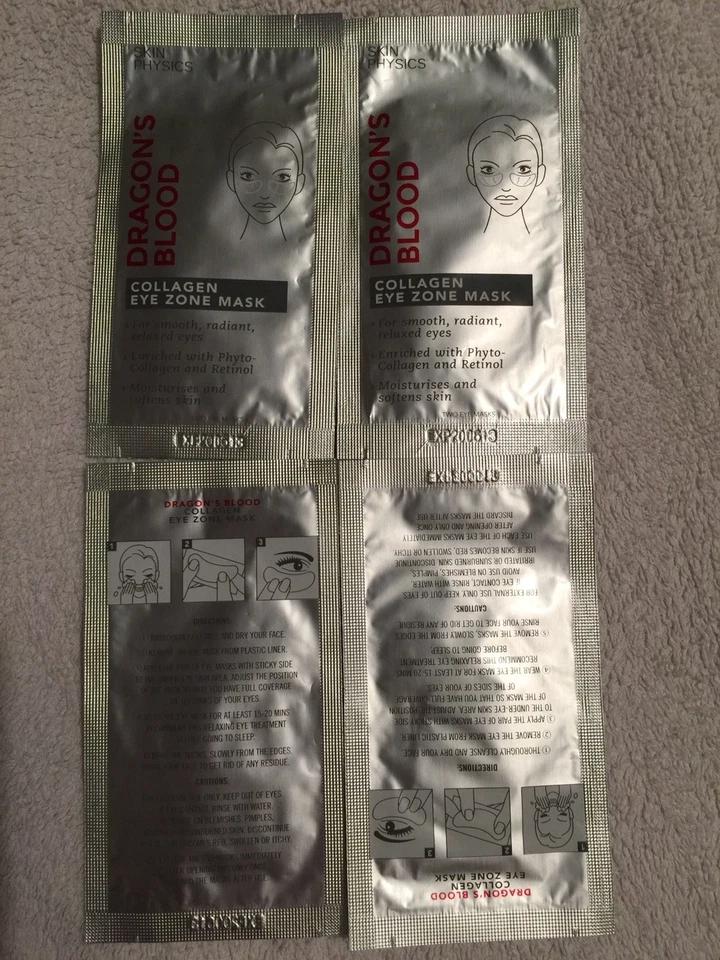 *CLEAROUT* SKIN PHYSICS DRAGON'S BLOOD COLLAGEN EYE ZONE MASK Retinol x4 sachets - image 4 of 4