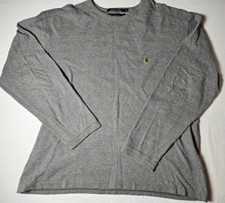 Tommy Hilfiger Mens Gray Crewneck Sweater Size XL Vintage Y2K 90s Preppy