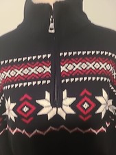 Weatherproof Vintage Men's Fair Isle 1/4 Zip Pullover Sweater, Blue, VARIATION