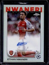 2024-25 Topps Chrome UEFA Ethan Nwaneri Auto RC Rookie #CA-EN Arsenal