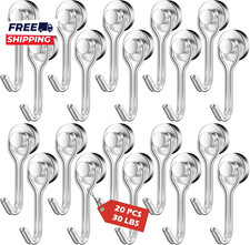 20Pack Magnetic Hooks 30Lbs Swivel Swing Magnet Hooks Heavy Duty Strong Magnets