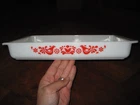 Vintage Pyrex Glass 933 Red Friendship Rooster Casserole Baking Dish