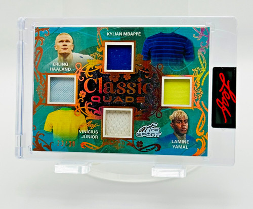 2026 Leaf AOS Erling Haaland Mbappe Vini Jr Lamine Yamal Match-Worn Patches /30