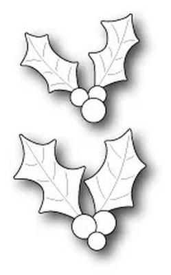 Big Shot Sizzix Fustelle Poppy Stamps Holly Leaves And Berries
