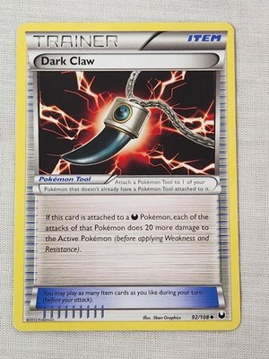 NM Dark Claw - Normal 92/108 Dark Explorers Pokemon TCG