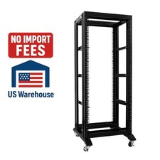 27U 4 Post Open Frame Server Rack 19 17 Deep Network Rack with 3 L Rails