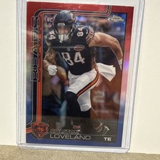 2025 Topps Chrome Colston Loveland Red White & Blue Refractor RC Rookie Card 345. rookie card picture