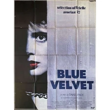 BLUE VELVET Huge Movie Poster - 47x63 in. - 1986 - David Lynch, Rare !