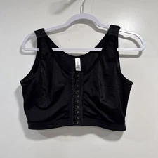 Curveez Compression bra Post surgery Black Sz 2X Polymide Blend Style CUR2209