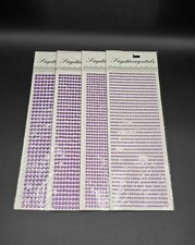 Say It In Crystals - Stick On Gems - Purple - 4 Sizes - 4 packs