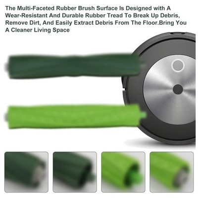 Multi-Surface Rubber Roller Brushes Set - 26 Accessories