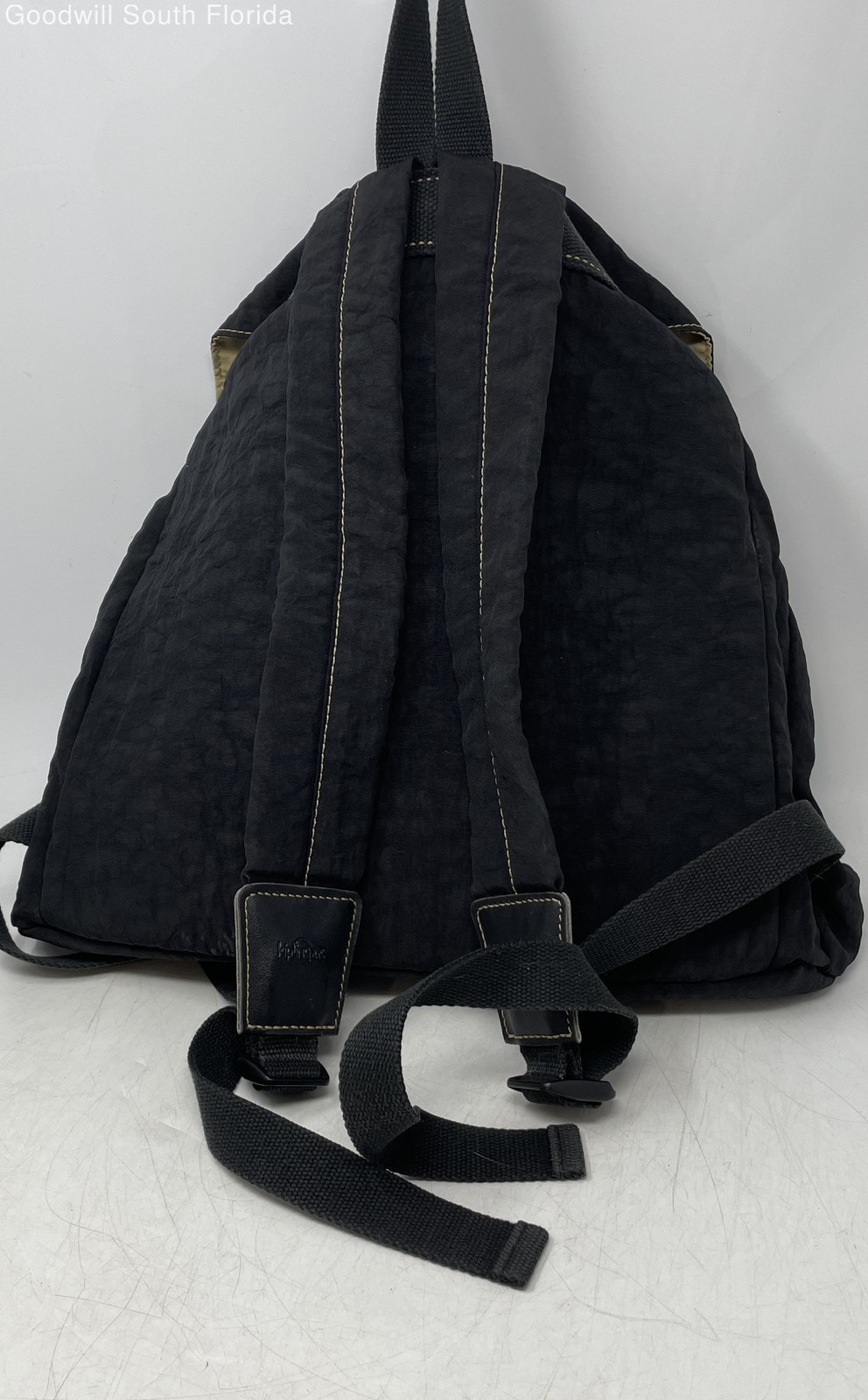 Kipling Womens Black Outer Pockets Drawstring Sho… - image 2