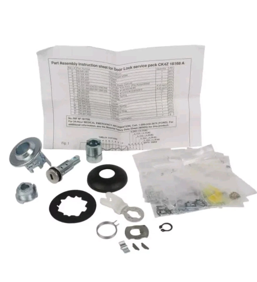 Cilindro de bloqueo genuino Ford Transit-150/250/350/350HD CK4Z-18168-A Foto 2 de 4