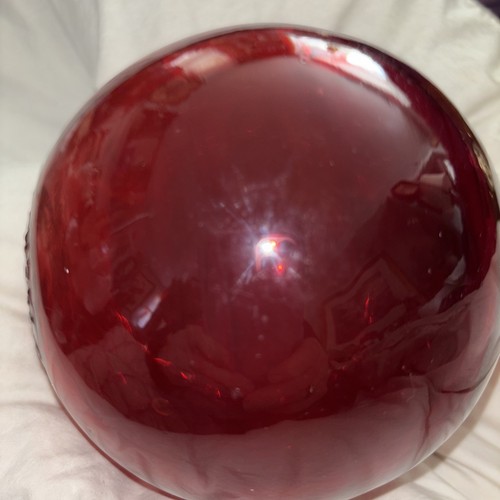 Antique RED Made In Czechoslovakia Molded Glass Fishing Float - Picture 3 of 5