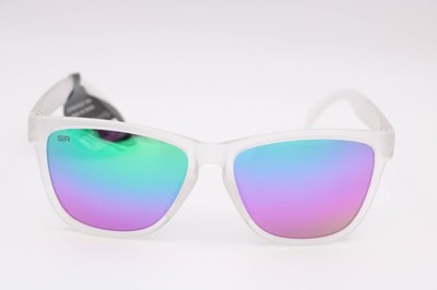 Shady Rays Cascade Crystal Lagoon Frost Square Ca-10 Polarized Sunglasses 58-14-