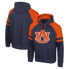 Men's Colosseum  Navy Auburn Tigers Todd Raglan Pullover Hoodie