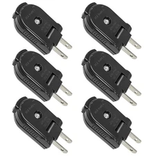 Extension Cord Replacement Male Power Plug, 2 Prong, 125V/10A, Non-Grounding,...