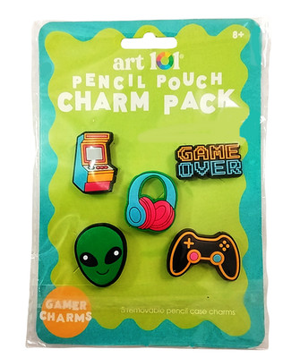 New Art 101 Pencil Pouch Charm Gamer 5-Pack