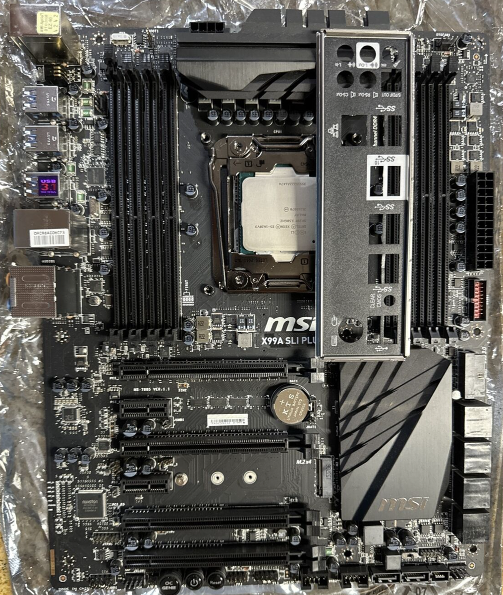 MSI X99A SLI PLUS LGA 2011-3 DDR4 MotherBoard Intel Xeon E5-1620 V3  CPU
