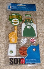 Seattle Sonics NBA EK Success 3D Embellishment