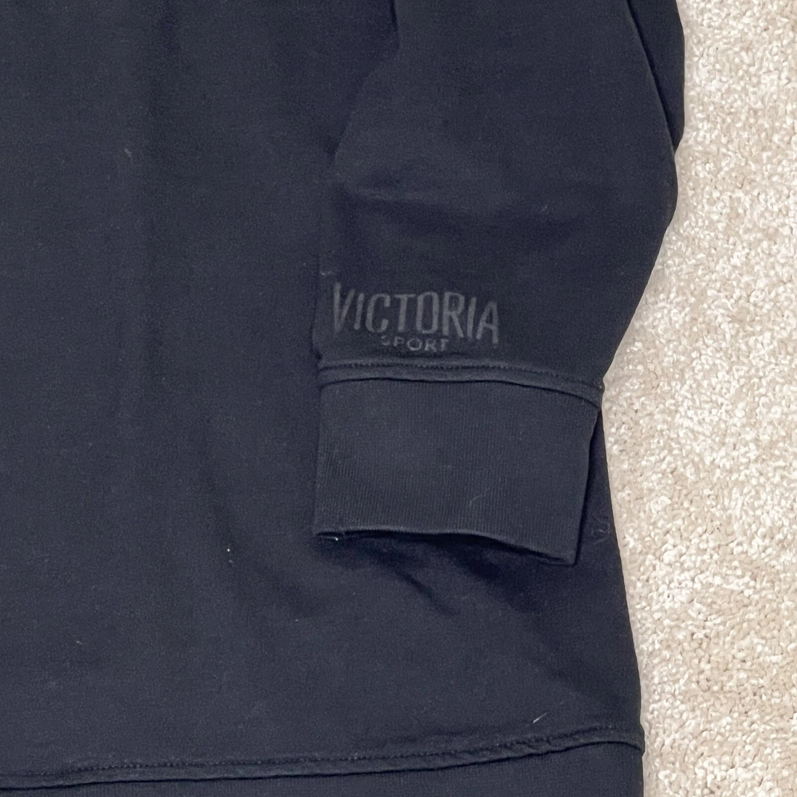 UNDERCOVER Felpa con cappuccio Victoria's Secret Victoria Sport nera donna grande schiena aperta