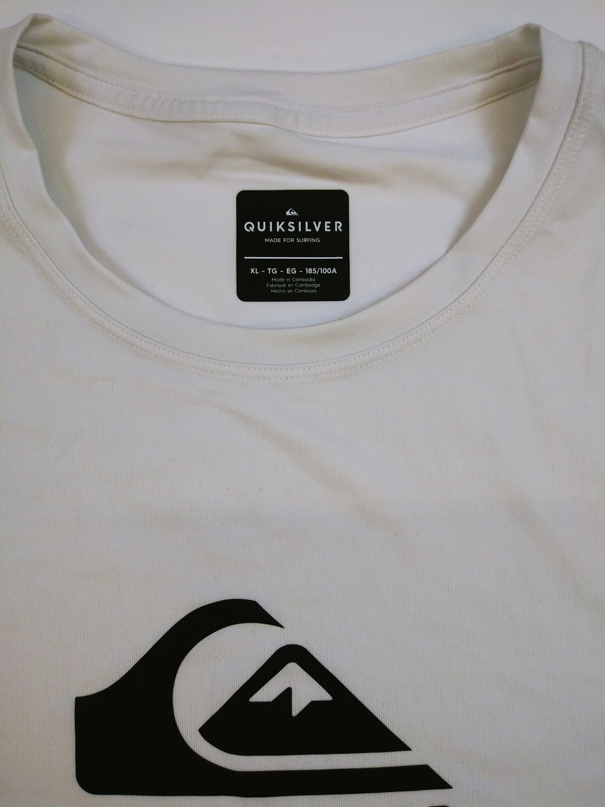 Mens QUICKSILVER 100 AUTHENTIC Solid Streak Short Sleeve Surfing T