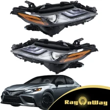 For 2021 2022 Toyota Camry XSE XLE Full LED Left&Right Headlight Assembly Black