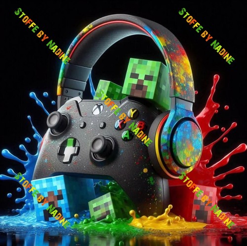 Panel 50 cm x 50 cm Gamer verschiedene Motive Sweat Stoff - Bild 10 von 19