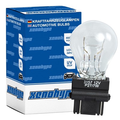 2x P27/7W XENOHYPE Classic W2,5x16q 12 Volt 27/7 Watt US Typ 3157