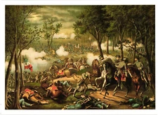 Oversized Postcard Battle of Chancellorsville Virginia