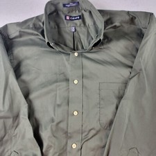 CHAPS RALPH LAUREN MEN'S BUTTON UP SHIRT SIZE 16 16.5 GREEN LONG SLEEVE