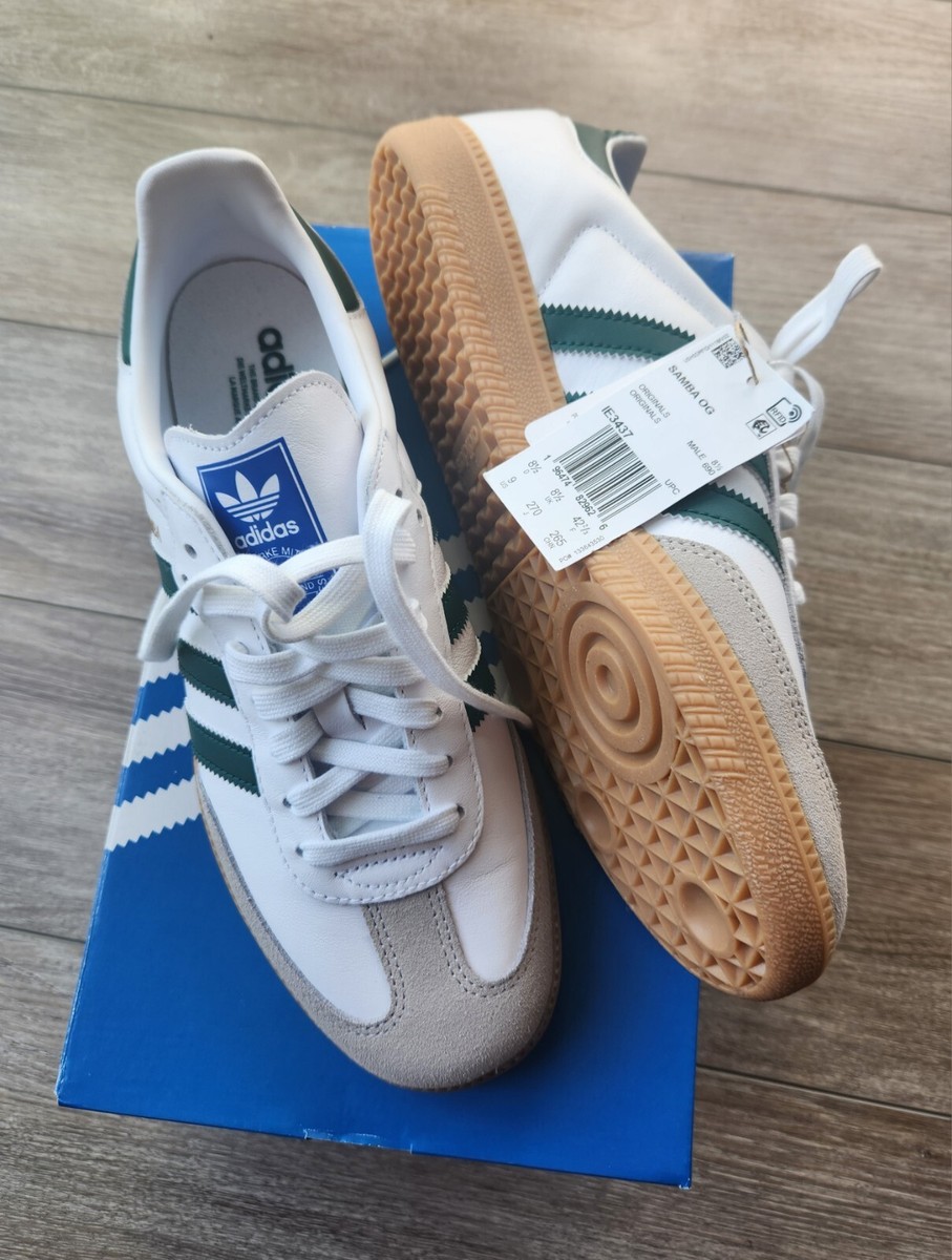 Adidas Originals Samba OG White Collegiate Green Mens Shoes