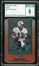 DAN MARINO 1999 Donruss Elite Inserts #EL13 Dolphins HOF 900/2500 CSG 9 Mint