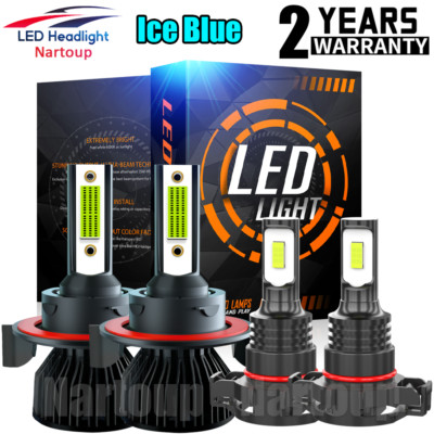 Para For GMC Yukon 2007 2008 2014 faro Azul LED + luces antiniebla haz alto/bajo