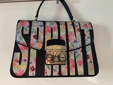 Furla 100% Leather Handbag with Inspiring SPRINT logo Last one| Made in Italy