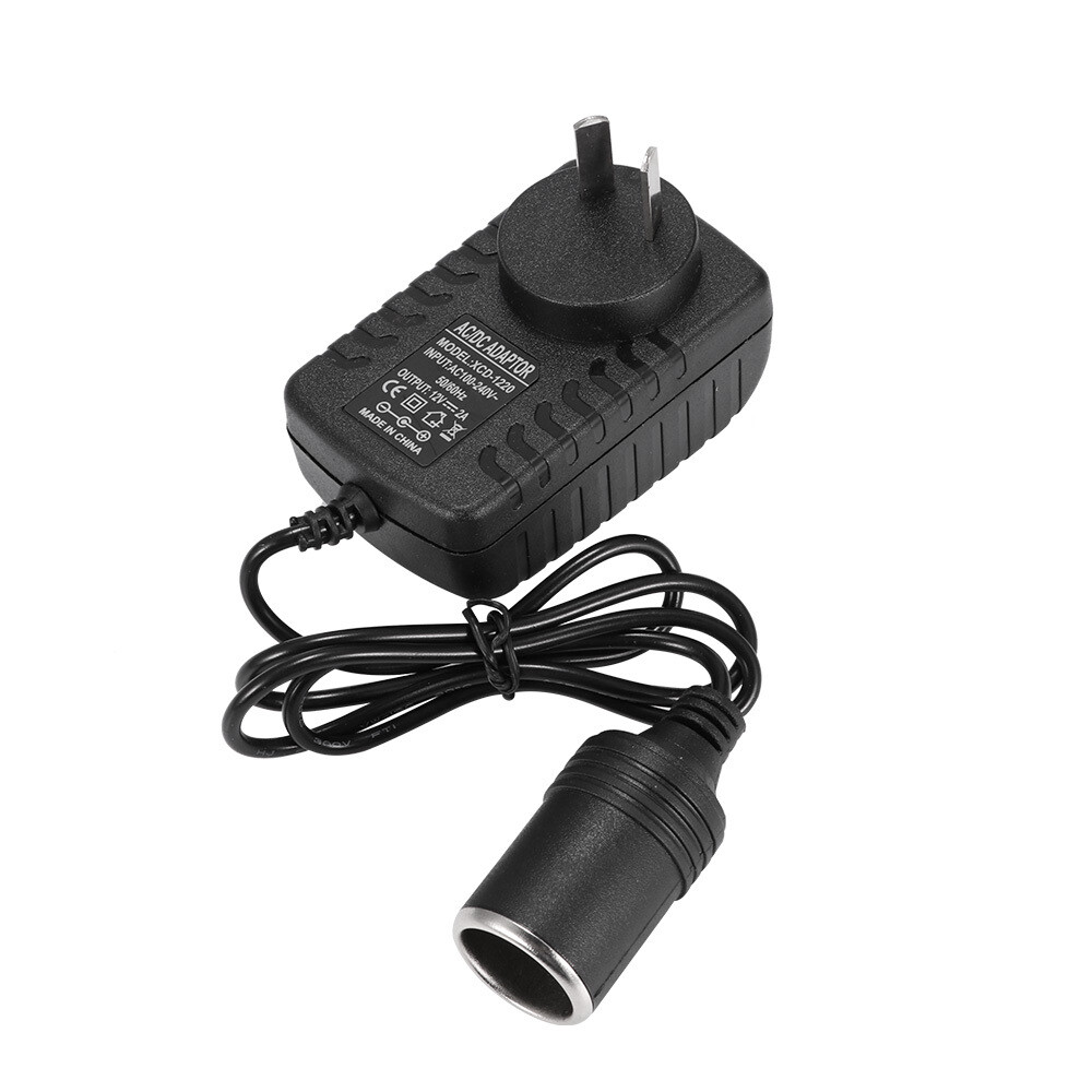 AU 240V Mains Plug to 12V Socket Adapter Car Cigarette Lighter Power