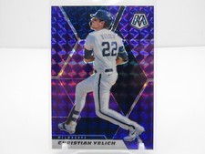 CHRISTIAN YELICH 2021 MOSAIC PURPLE PRIZM #36/49- BREWERS!!