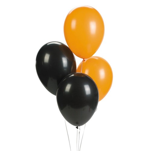 Halloween Black and Orange 5" Party 100 pcs Balloons Halloween Party Decoration - Picture 3 of 3