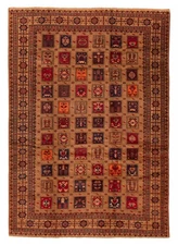 Traditional Vintage Hand-Knotted Area Rug 6'9" x 9'7" Oriental Wool Carpet