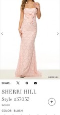 Sherri Hill 57034 Blush Prom Dress Size 0 Formal Evening Gown NWT