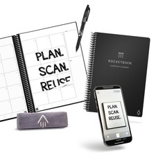 Rocketbook Everyday Planner Smart Reusable Pages, Executive Size 6x8.8, Black...