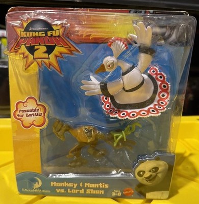 Kung Fu Panda 2 Monkey Mantis vs Lord Shen Mattel 2010 Ages 3-8 V7577 READ