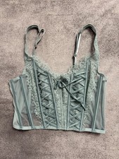 Victoria's Secret NWT Dream Angels Unlined Lace-Up Corset Top M