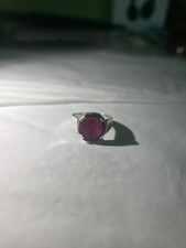 Mens Natural Ruby Ring 925 Sterling Silver  Beautiful  Light Stylish piece.
