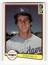 1982 Donruss STEVE SAX #624 Dodgers RC