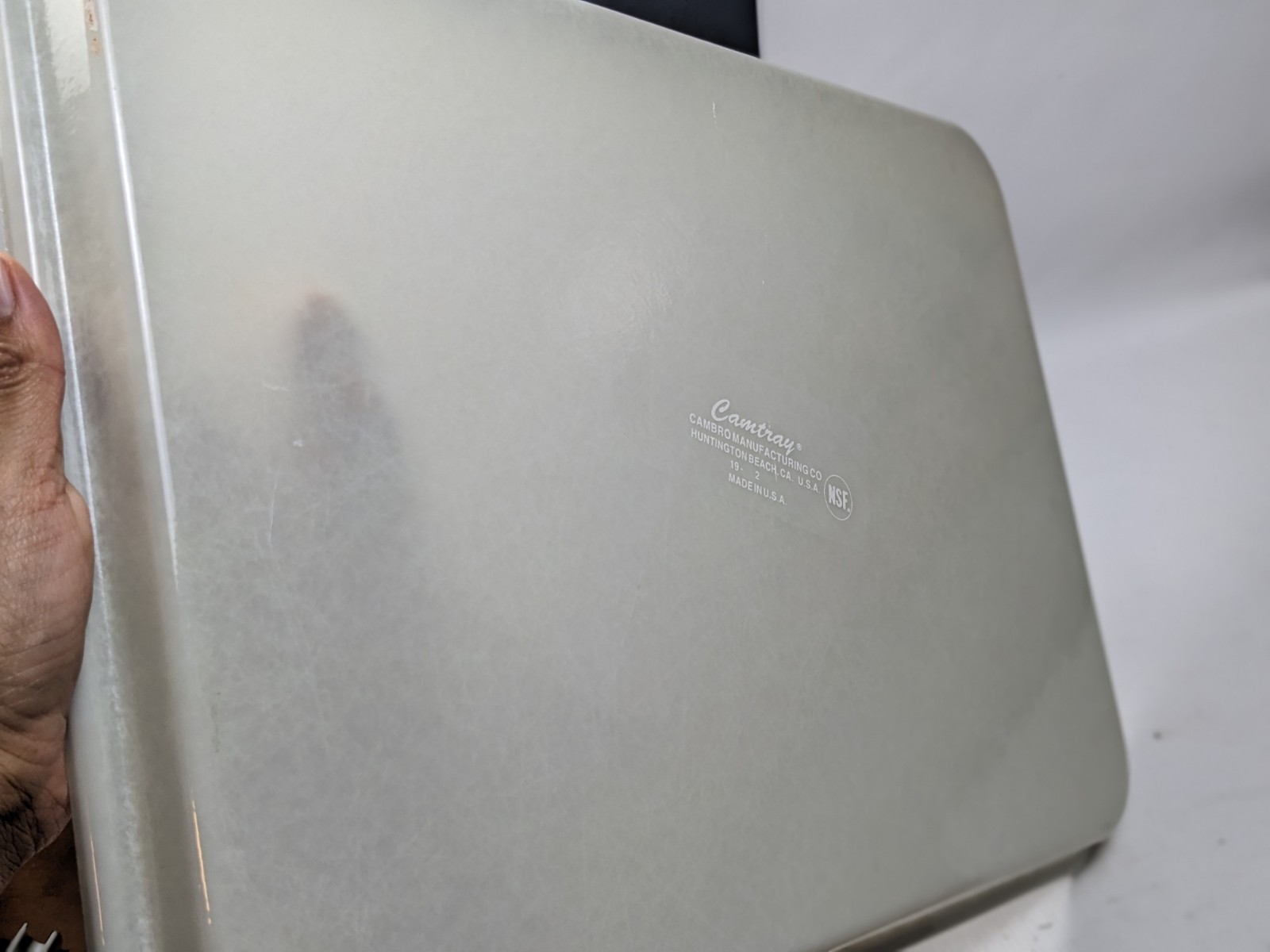 Cafeteria Tray Vintage cambro Camtray Fiberglass 18x13" Beige off white EUC