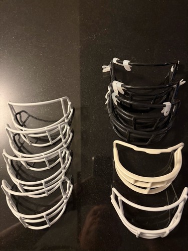 Mini Helmet Mask Lot Of 9 Black And White Metal And Plastic Nice Mix Z2b
