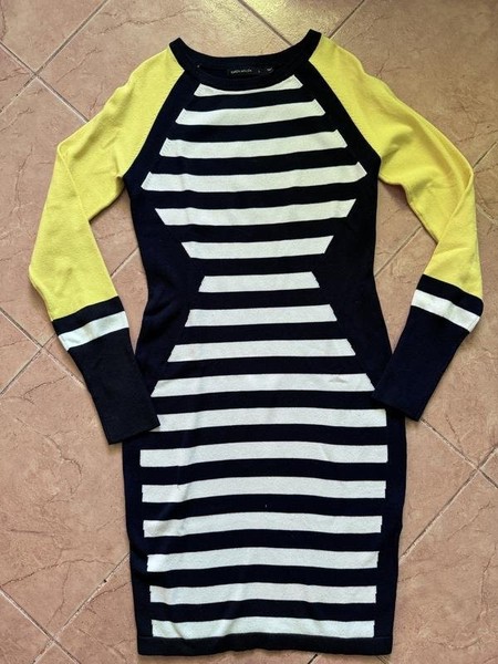 Women Karen Millen Dress Yellow Knit S