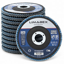 LIMABEX&reg; PRO F&auml;cherscheiben 125 Metall Edelstahl Lamellenscheiben Z36-Z120 INOX