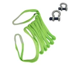 Heavy Duty Recovery Tow Strap with Shackles - 28 Ton 6M x 100MM (Hi Vis Car Van)